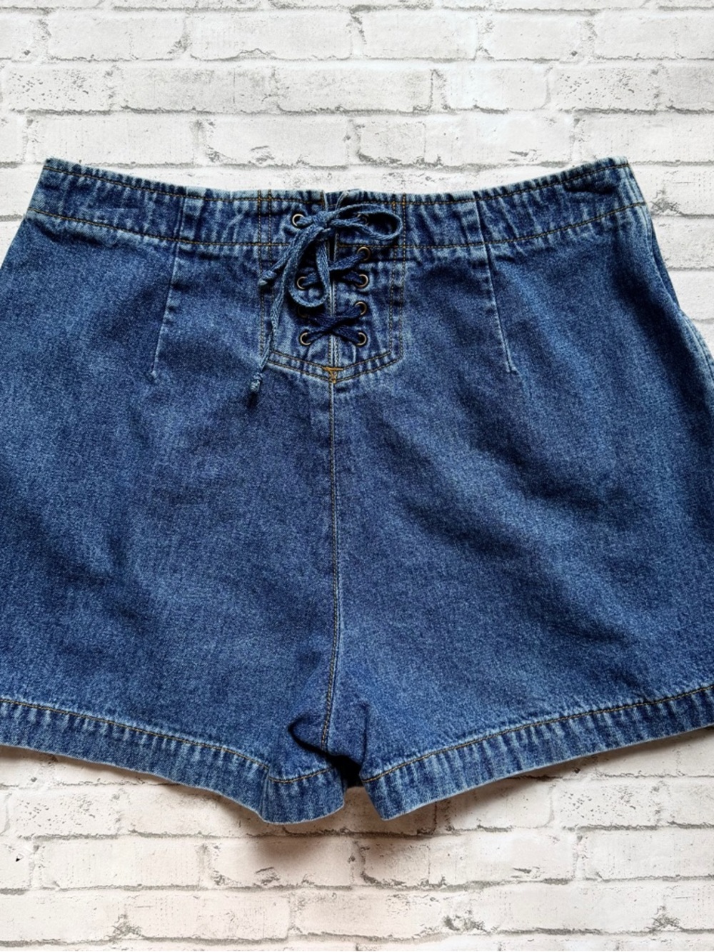 Vintage 90s UNIONBAY Blue Denim Mini Skort - Picture 3 of 9